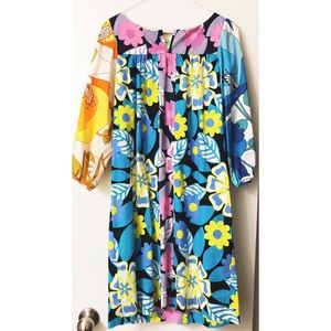 Anthropologie Le Shack Floral Linen Shift  - Sz 6